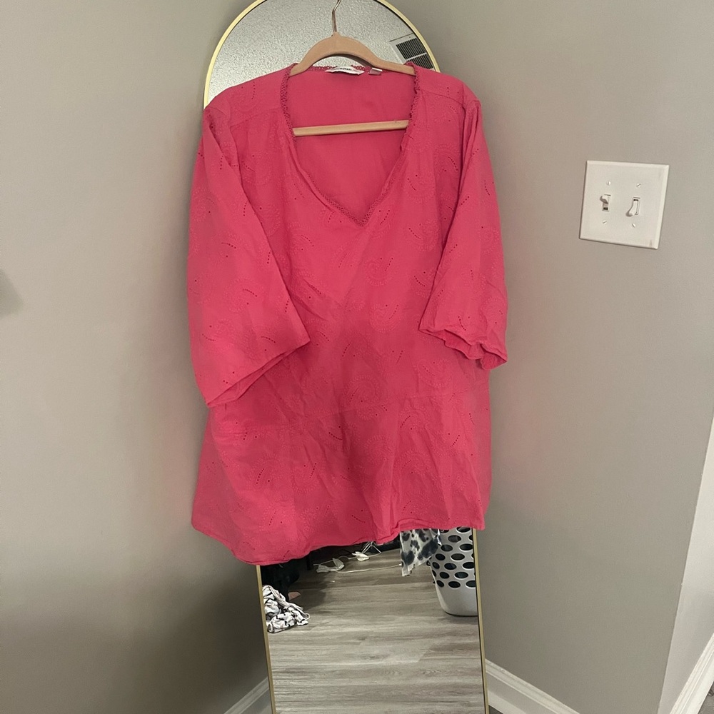 Isaac Mizrahi Pink Tunic Top
